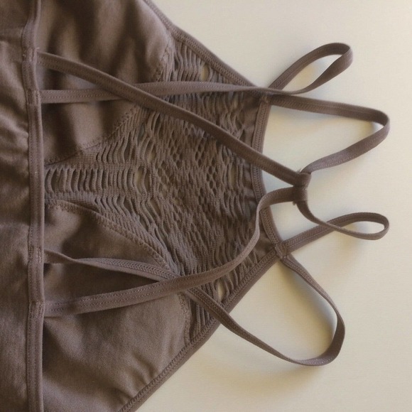 Unbranded Cross Back Bralette Taupe SzM/L NWOT - Picture 5 of 9